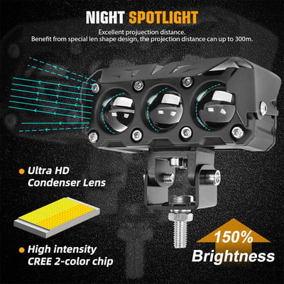 Luz de Conducción para Motocicletas Luz Auxiliar LED