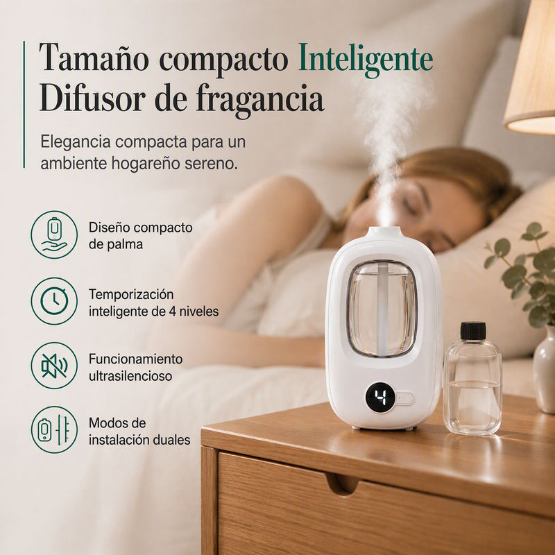 🌿✨ Difusor Automático de Aromaterapia – Fragancia Programada, Ambiente Relajante y Aire Fresco Todo el Día sin Esfuerzo 🕰️💨