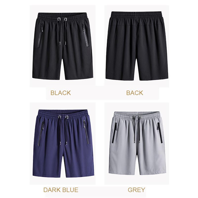 Pantalones cortos elásticos de seda de hielo de talla grande para hombre——COMPRE 1 LLÉVATE 1 GRATIS