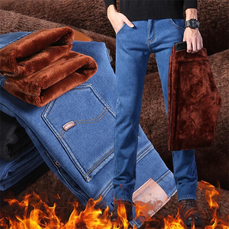 Pantalones rectos vaqueros elásticos para hombra