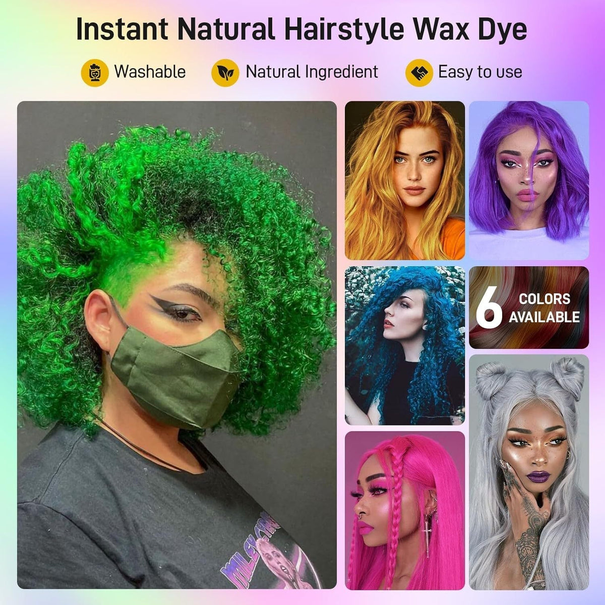 🌈Compra más y ahorra más💥 11 colores - Cera para teñir el cabello desechable instantánea🔥🔥
