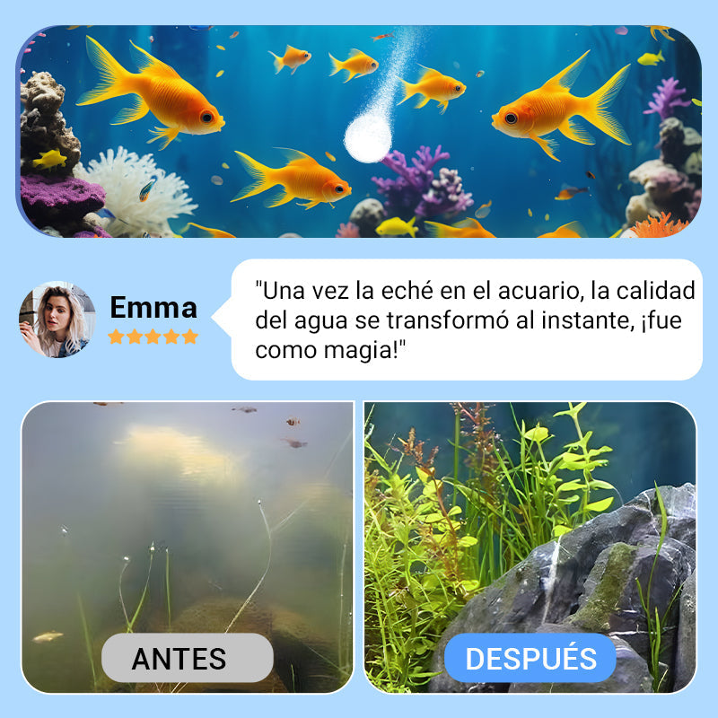 Tableta Potente de Purificación de Agua para Acuarios