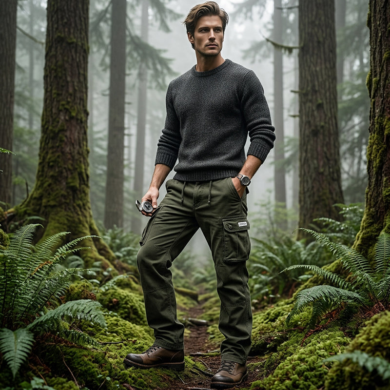 Pantalones tácticos cargo de algodón para hombre