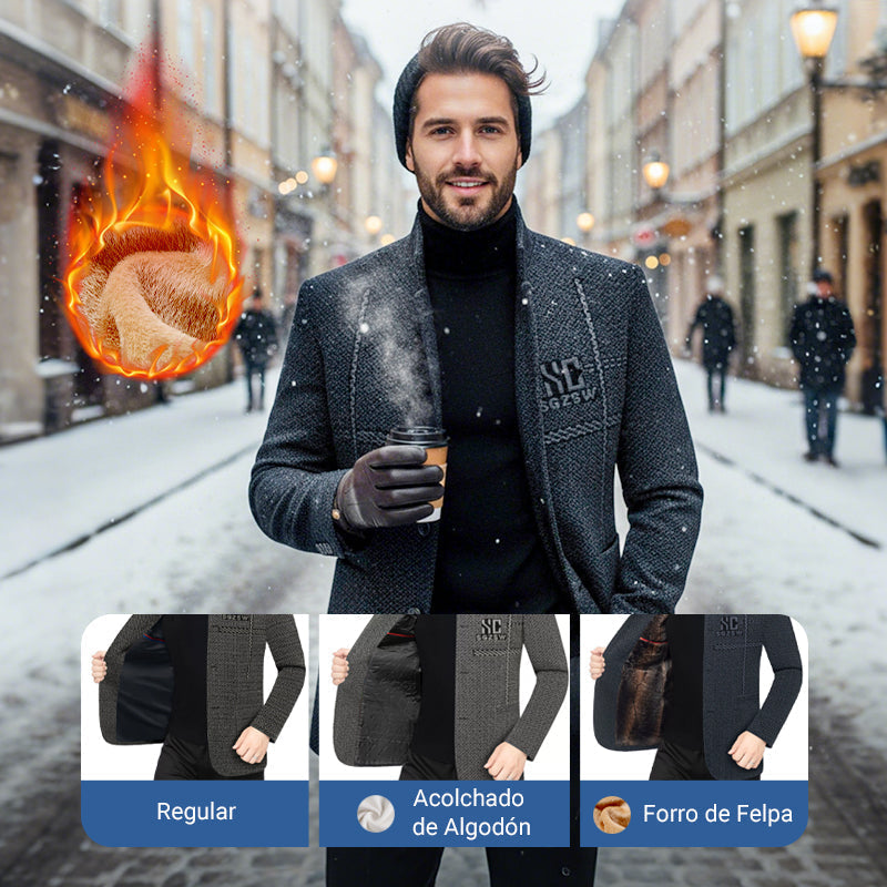 Abrigo informal cálido para hombre