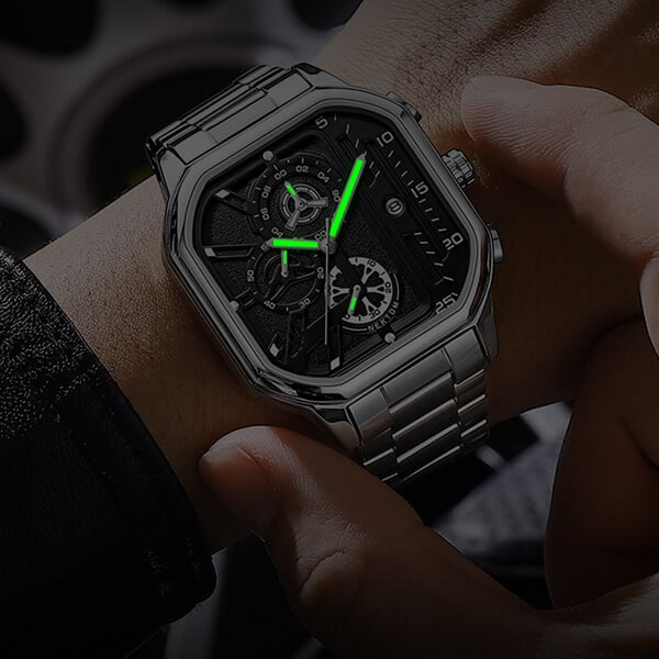 Reloj de cuarzo resistente al agua para hombre.