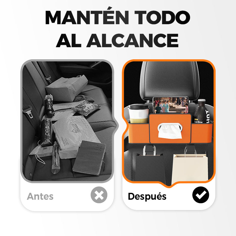 Caja de Almacenaje Multifuncional para Respaldo de Auto