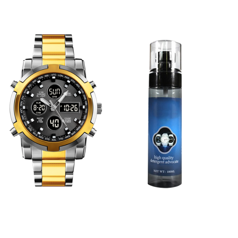⌚ ¡50% DE DESCUENTO AHORA! 🪖 Reloj militar para hombre: pantalla analógica-digital, resistente al agua y a los golpes 🛡️