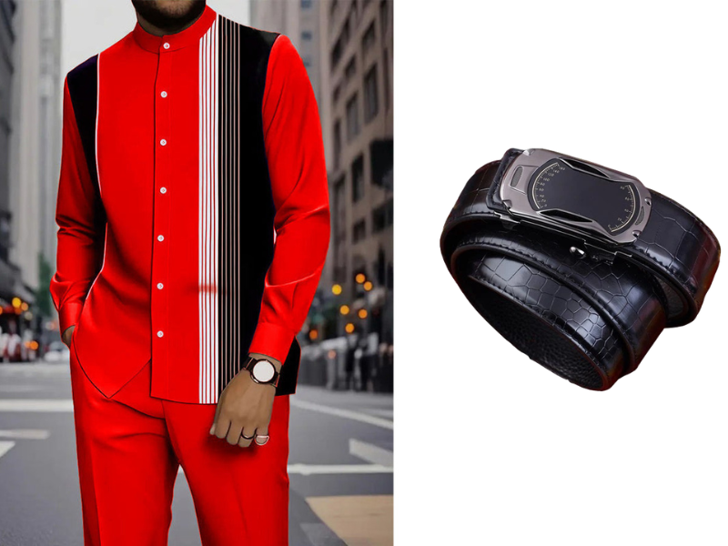 👔 Conjunto de 2 piezas: camisa a rayas y pantalón para hombre✨ Estilo sin esfuerzo ✅