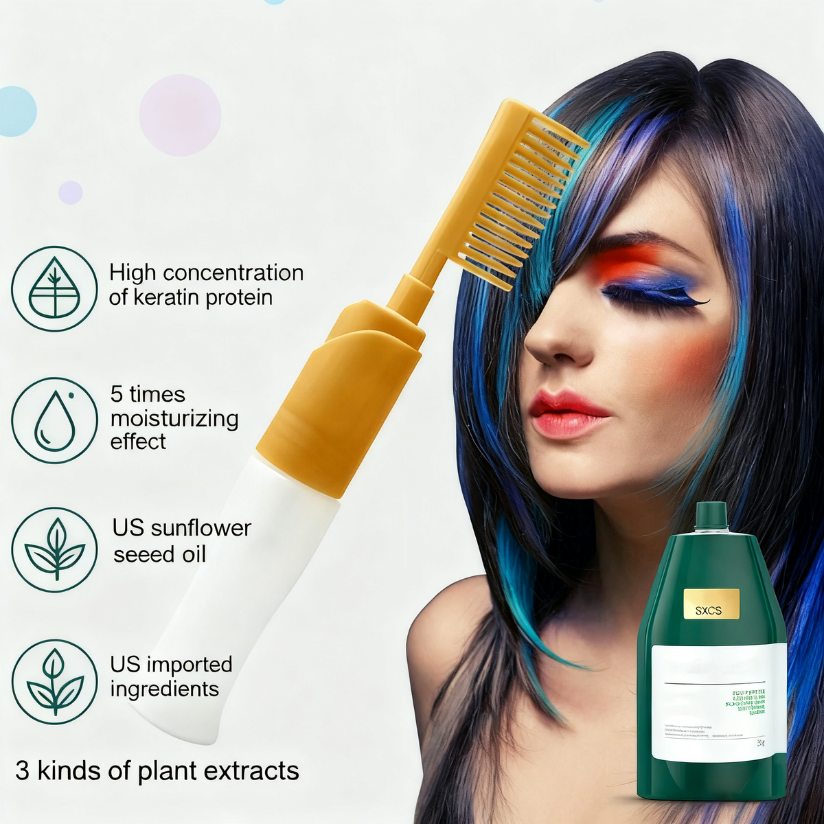 💆‍♀️ Crema de Polipéptidos y Queratina - Alisado Intenso y Reparación Capilar Profunda ✨🧴