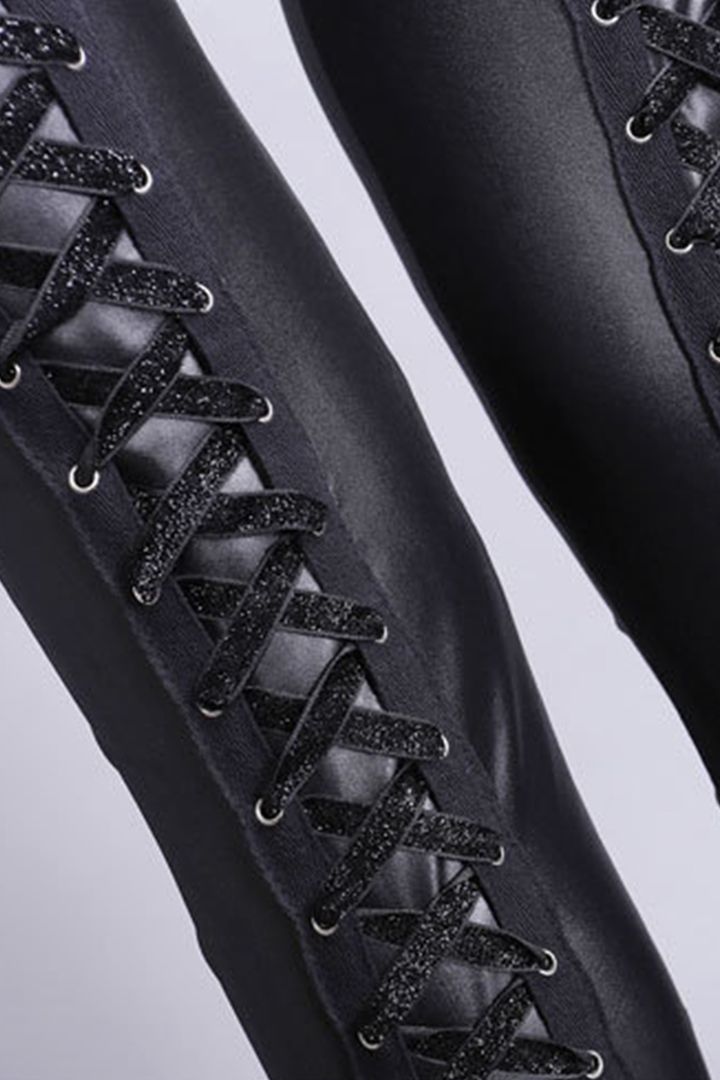 Mallas de cuero PU con cordones