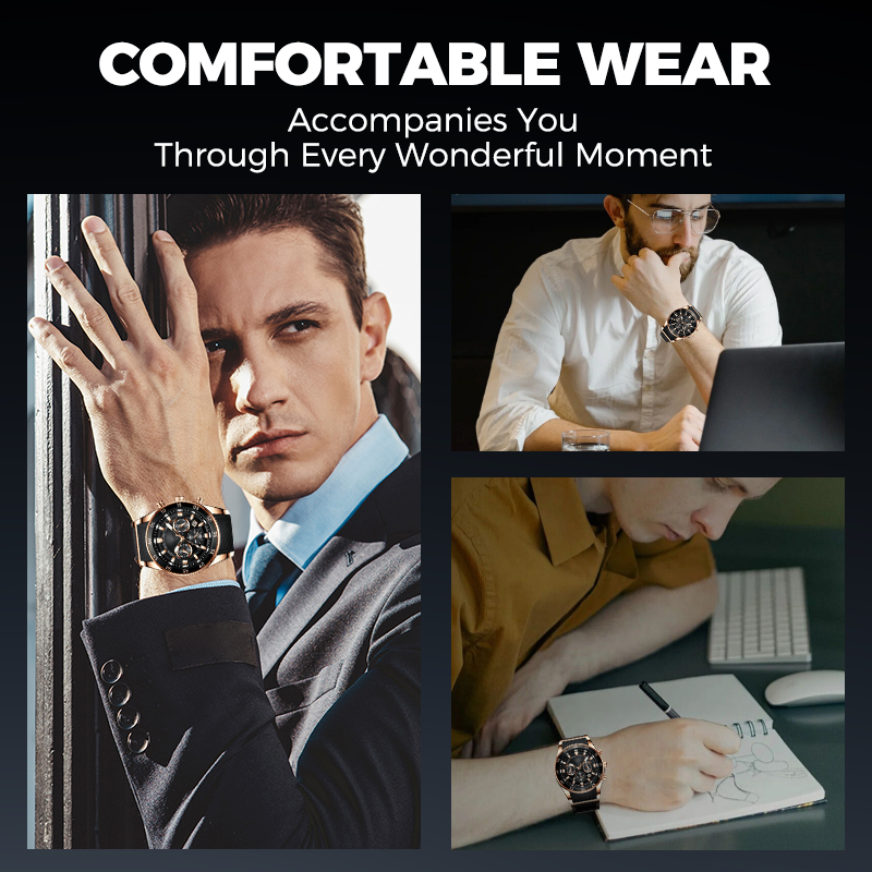 💎Reloj de cuarzo multifuncional resistente al agua para hombre