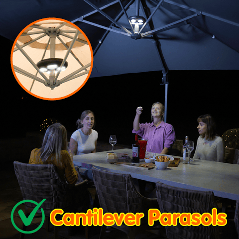 Mesa de Comedor de Jardín Luz de Disco