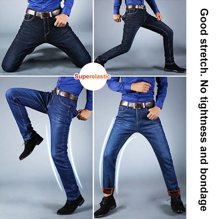 Pantalones rectos vaqueros elásticos para hombra