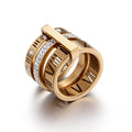Anillo giratorio de números romanos 3 en 1