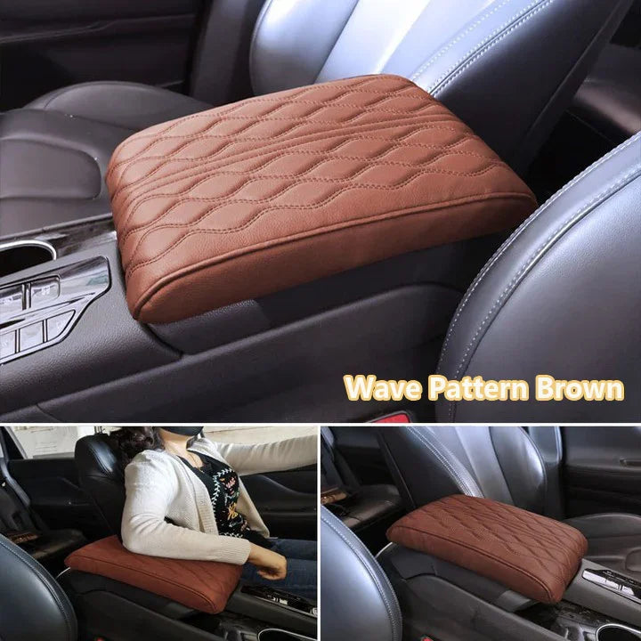 Almohadilla de cuero para reposabrazos de coche (estilo universal)