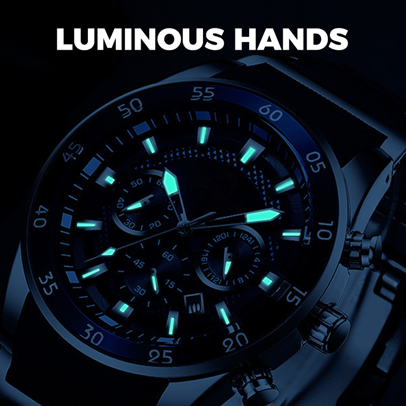 💎Reloj de cuarzo multifuncional resistente al agua para hombre