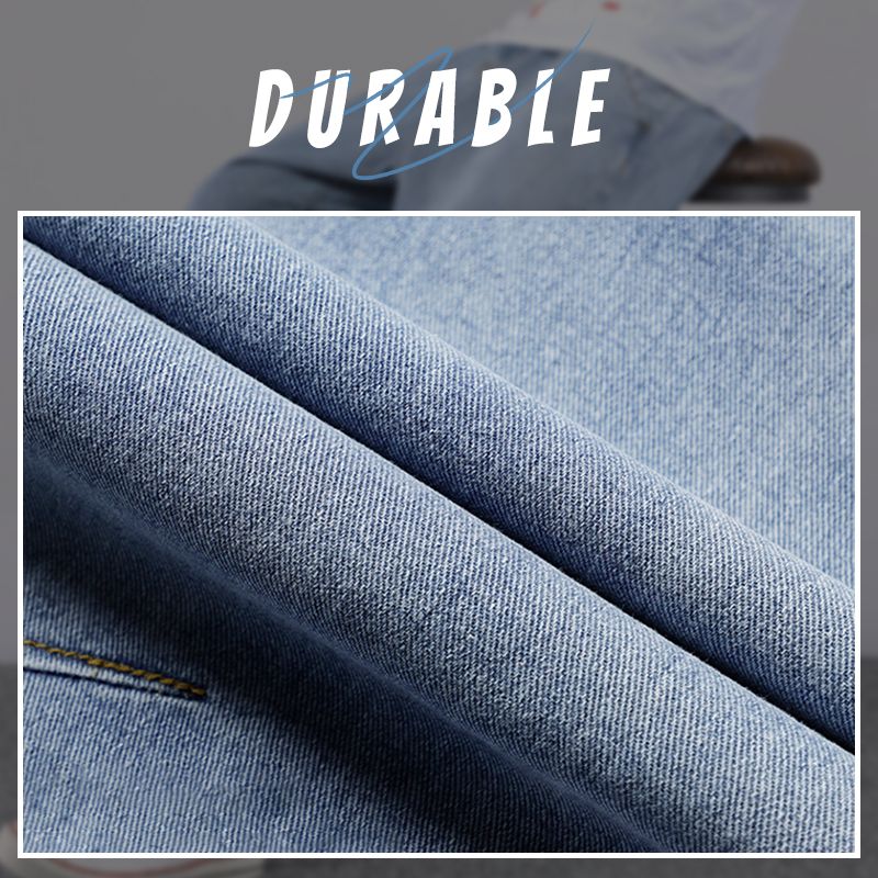 Pantalones de mezclilla casuales sueltos de talla grande para hombre