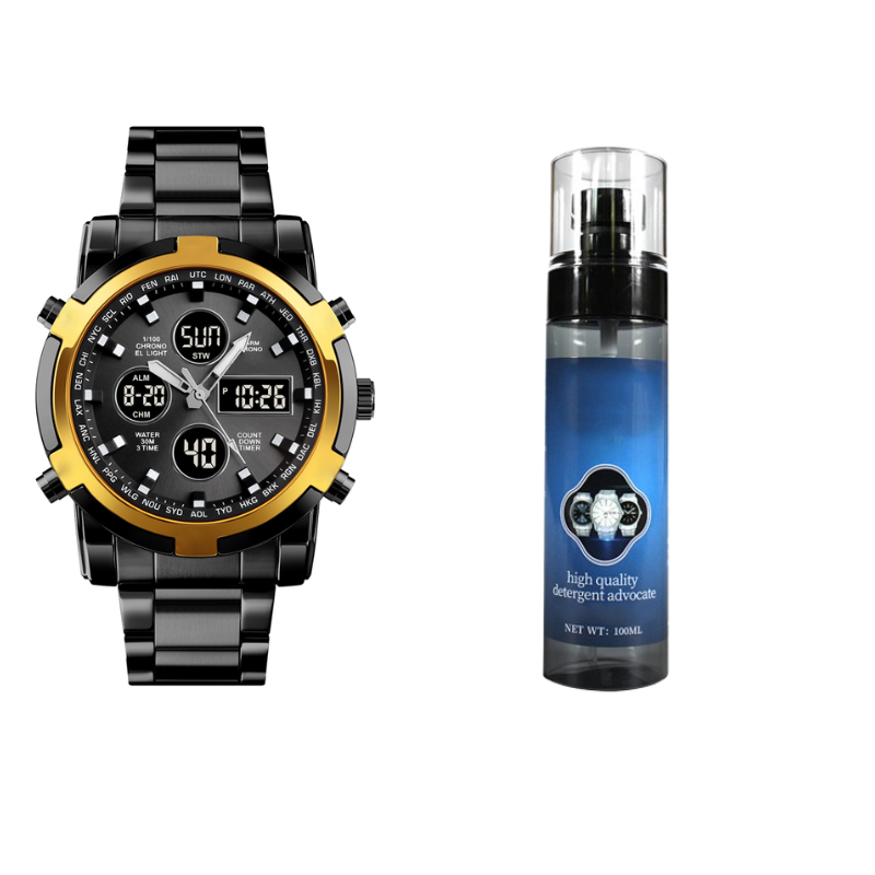 ⌚ ¡50% DE DESCUENTO AHORA! 🪖 Reloj militar para hombre: pantalla analógica-digital, resistente al agua y a los golpes 🛡️
