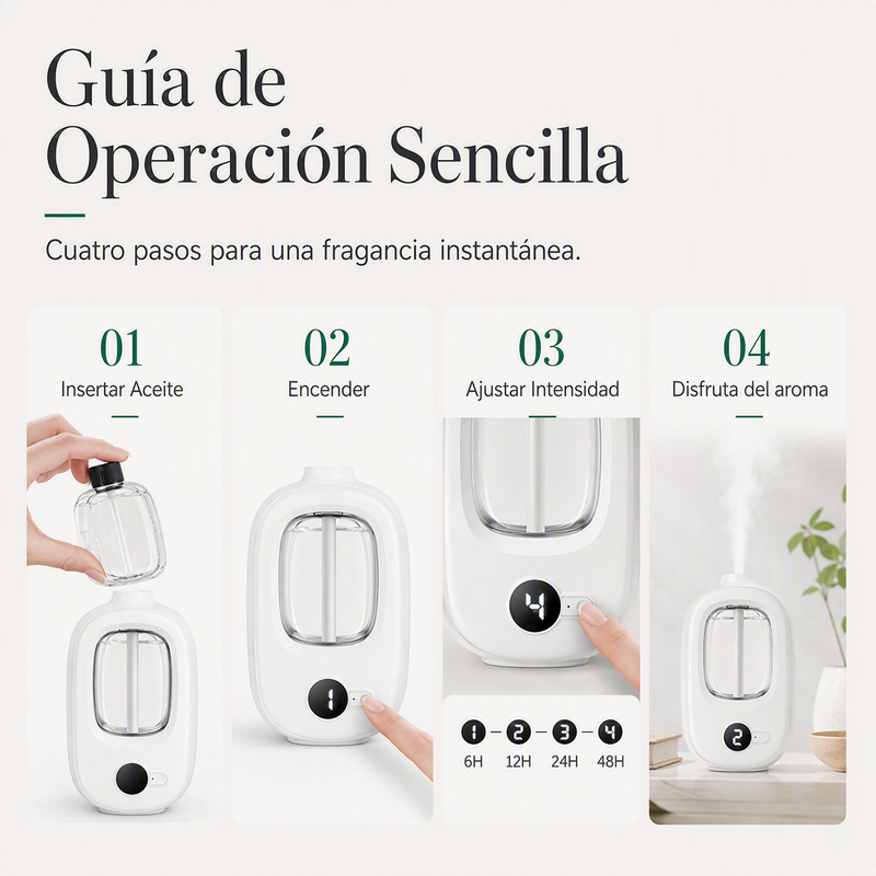 🌿✨ Difusor Automático de Aromaterapia – Fragancia Programada, Ambiente Relajante y Aire Fresco Todo el Día sin Esfuerzo 🕰️💨