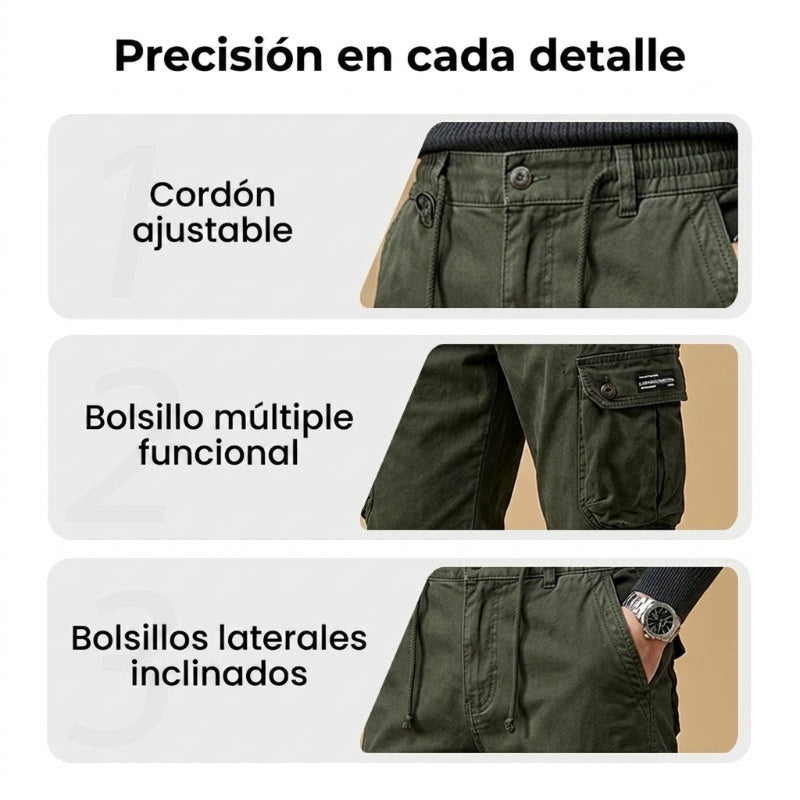 Pantalones tácticos cargo de algodón para hombre