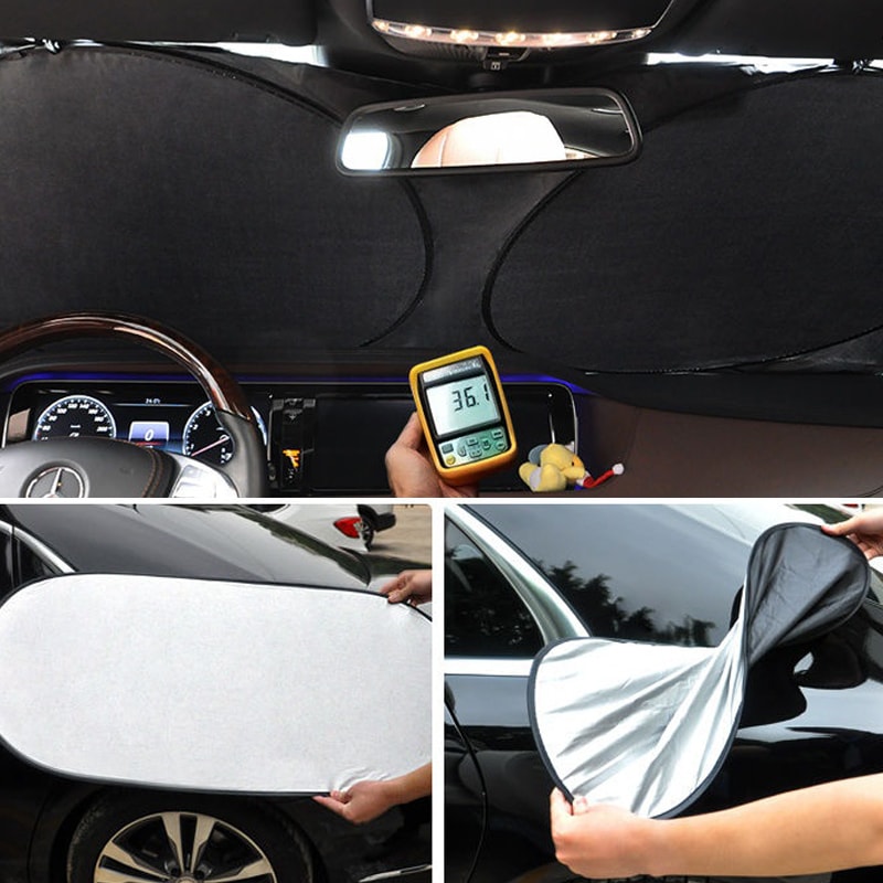 Portable Car Front Windshield Reflective Sun Block 6 Pcs sets