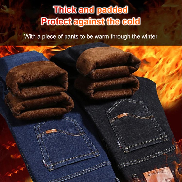 Pantalones rectos vaqueros elásticos para hombra