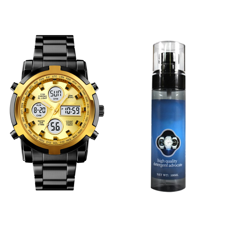 ⌚ ¡50% DE DESCUENTO AHORA! 🪖 Reloj militar para hombre: pantalla analógica-digital, resistente al agua y a los golpes 🛡️