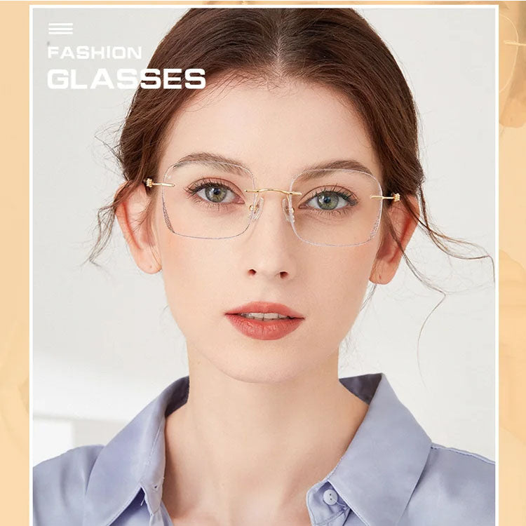Gafas de miopía de luz azul sin montura de moda (50% de descuento)