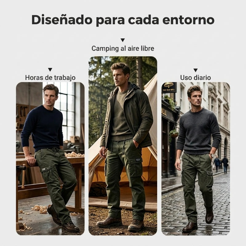 Pantalones tácticos cargo de algodón para hombre