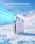 🌀💨 Mini ventilador portátil con pantalla LED – 👍 Ventilador de bolsillo turbo de 5 velocidades. ✨ Recargable por USB, enfriamiento rápido ideal para viajes y maquillaje. Regalo perfecto. Refrigeración portátil.