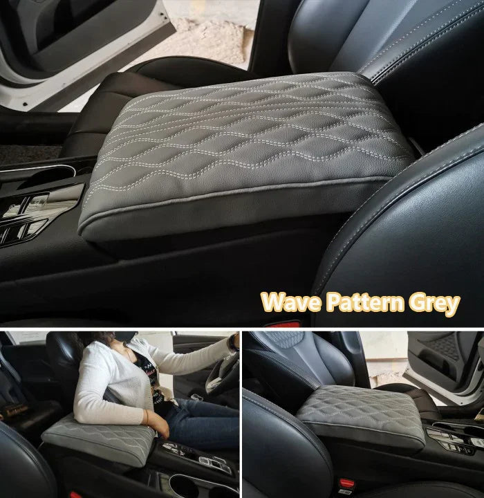 Almohadilla de cuero para reposabrazos de coche (estilo universal)