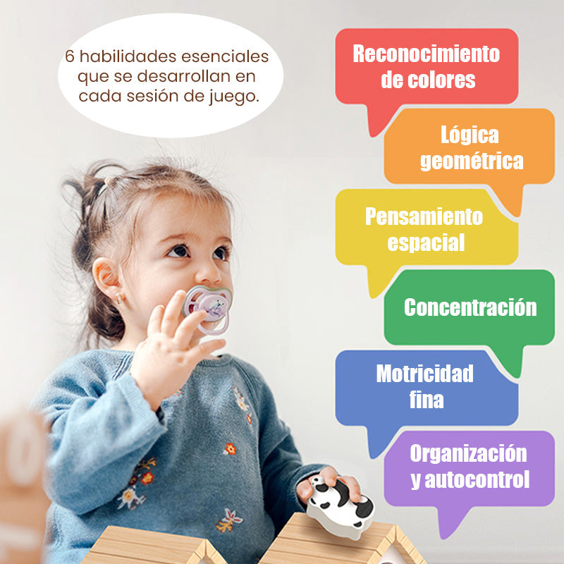 🎁¡Oferta navideña anticipada! 50% de descuento 🔥 Juego de rompecabezas de bloques magnéticos de madera con patrones 🧩