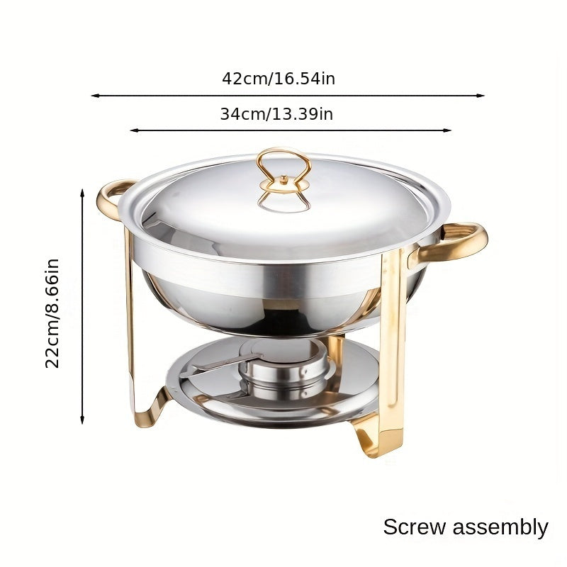 🔥🍲 ¡50% OFF! Olla Buffet de Acero Inoxidable con Calentador – Ideal para Fiestas y Eventos 🇲🇽✨