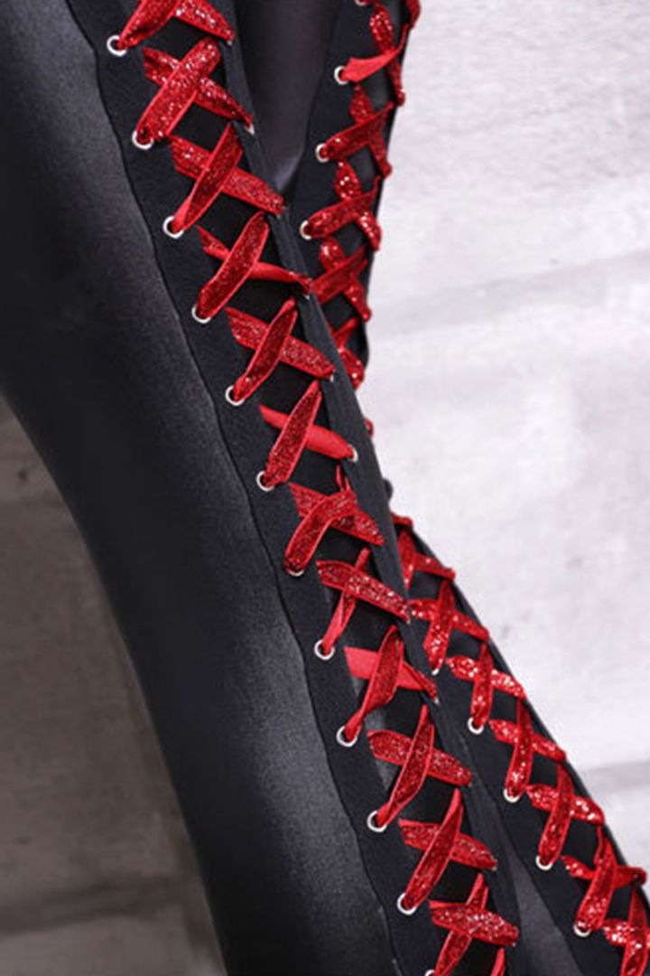 Mallas de cuero PU con cordones