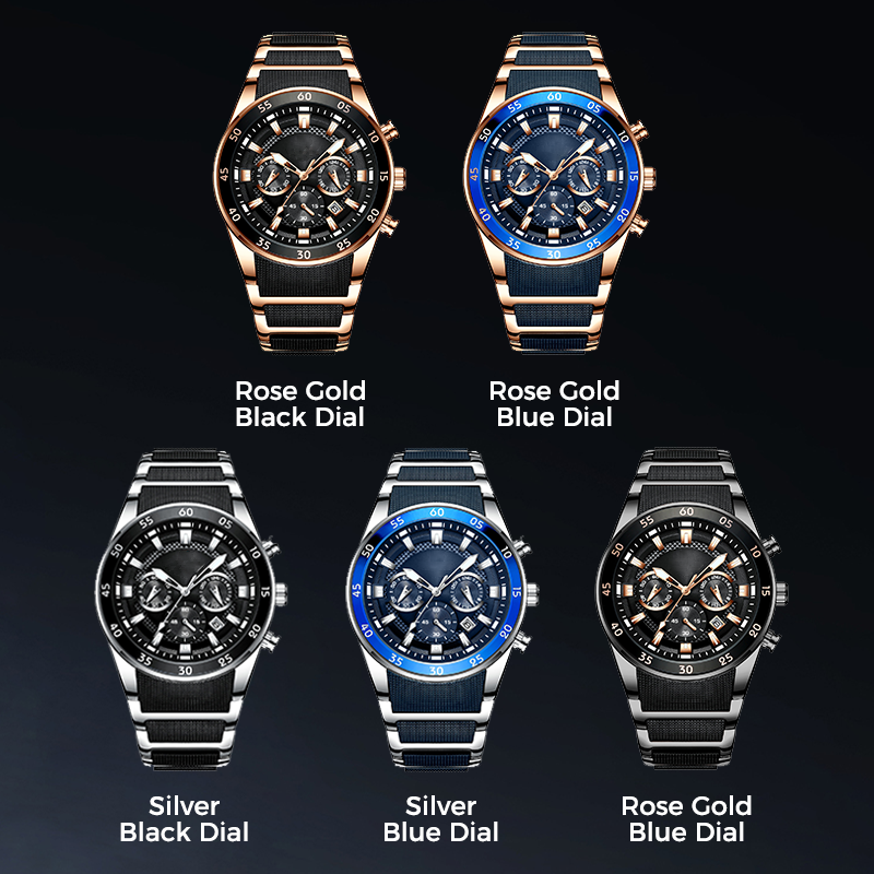 💎Reloj de cuarzo multifuncional resistente al agua para hombre