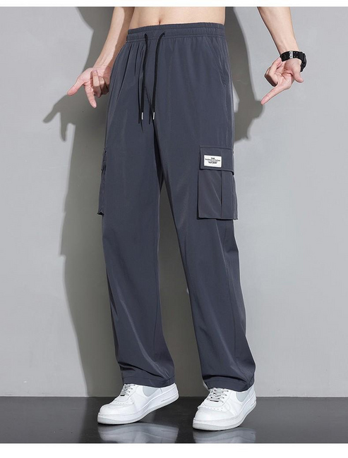 Pantalón cargo Ice Silk para hombre(COMPRA 2 ENVÍO GRATIS)