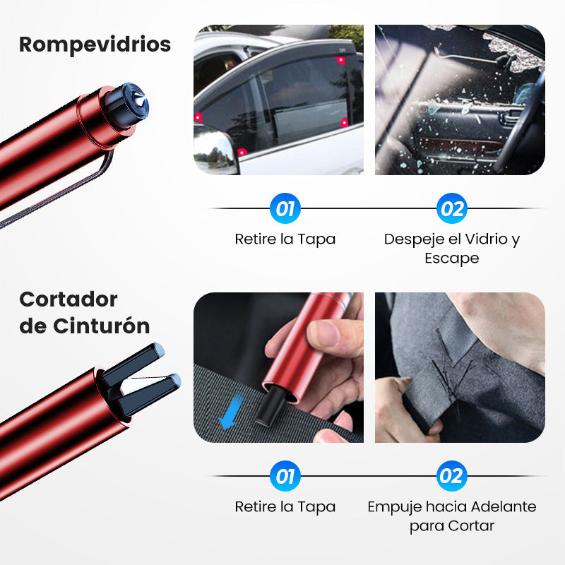 🚗🔨Mini herramienta de escape para emergencias en el coche