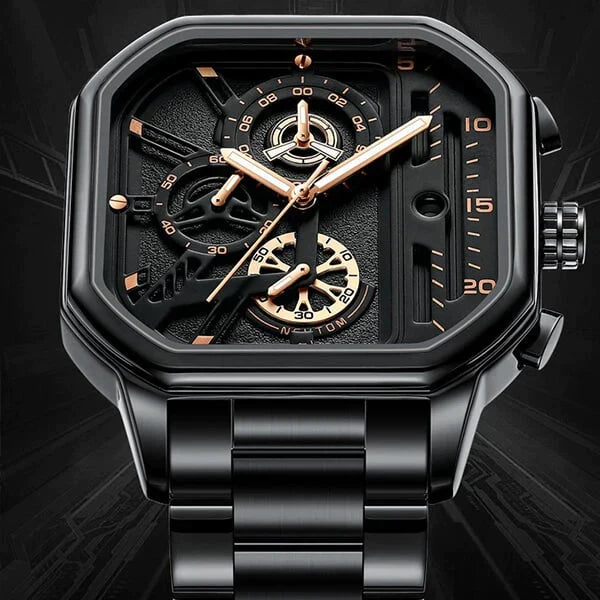 Reloj de cuarzo resistente al agua para hombre.