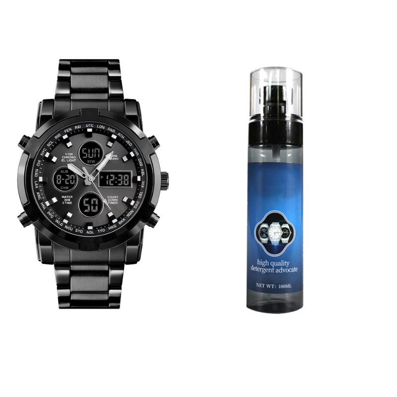 ⌚ ¡50% DE DESCUENTO AHORA! 🪖 Reloj militar para hombre: pantalla analógica-digital, resistente al agua y a los golpes 🛡️