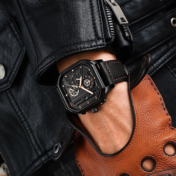 Reloj de cuarzo resistente al agua para hombre.