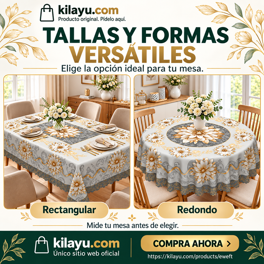 📢📢50% OFF !! ⏰Mantel Floral en Relieve Elegante e Impermeable
