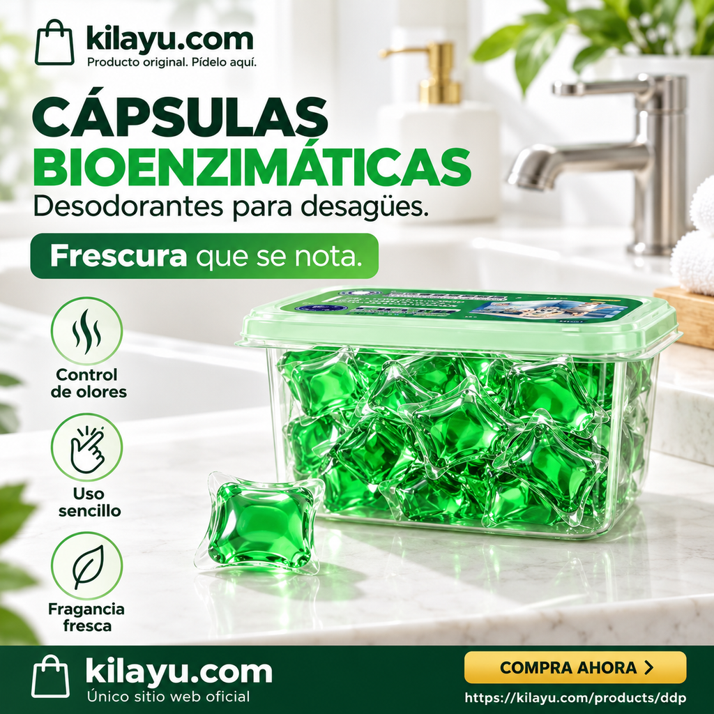 🔥🎉¡Se vendió como pan caliente! 30.000 personas lo compraron🎉.Cápsulas desodorantes de desagües bioenzimáticas