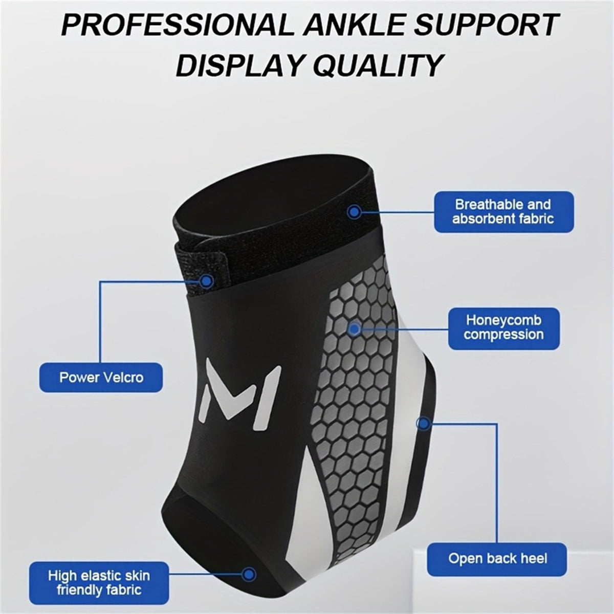 🔥 ¡OFERTA ESPECIAL! 🏃‍♂️ Soporte de Tobillo Ligero | Compresión y Estabilidad para Prevenir Esguinces – Transpirable y Perfecto para Baloncesto, Fútbol y Entrenamiento