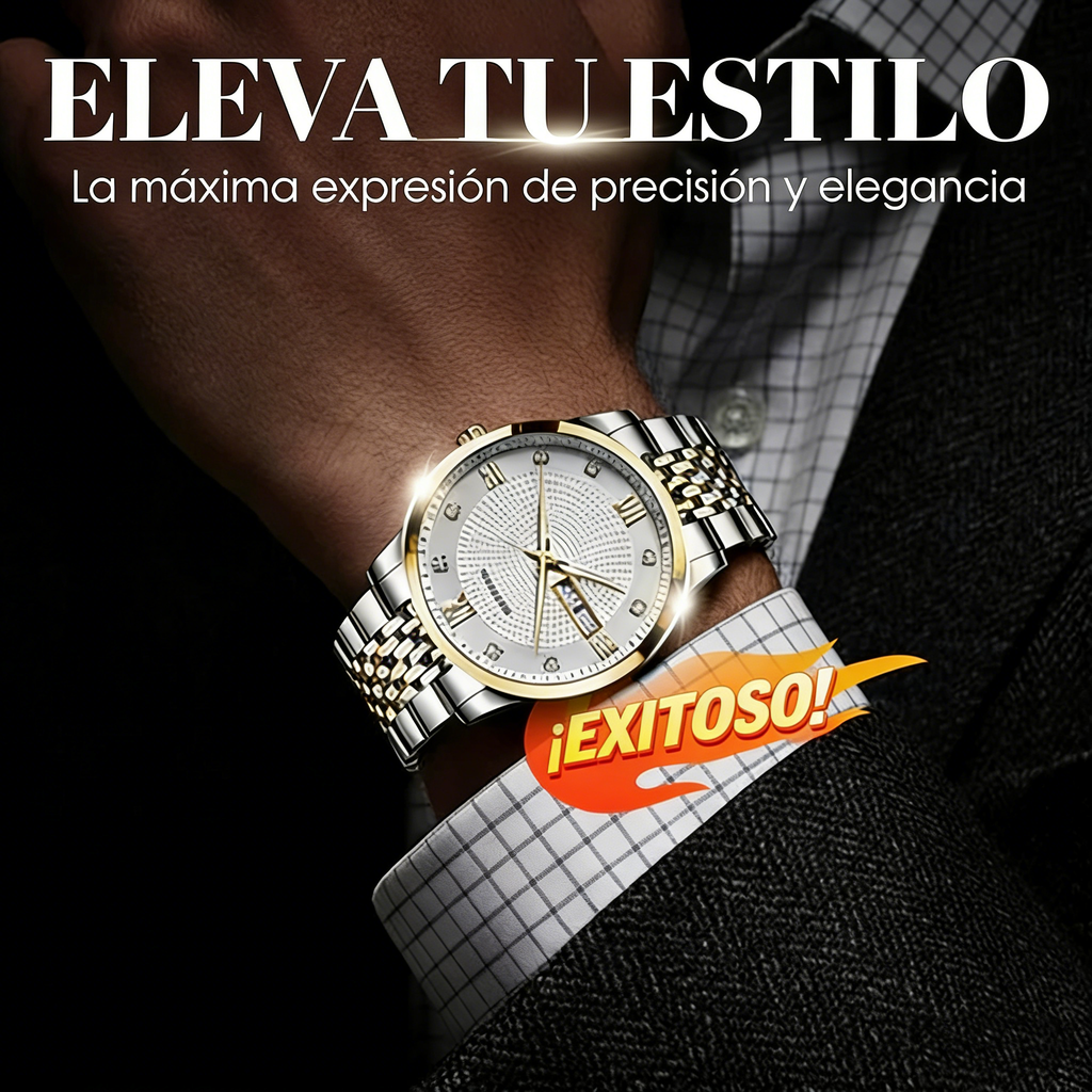 Reloj Ejecutivo para Hombre Acero Inoxidable Impermeable