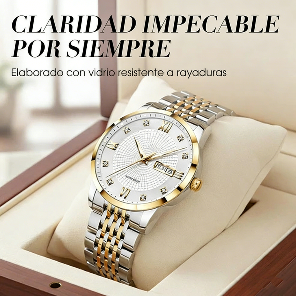 Reloj Ejecutivo para Hombre Acero Inoxidable Impermeable