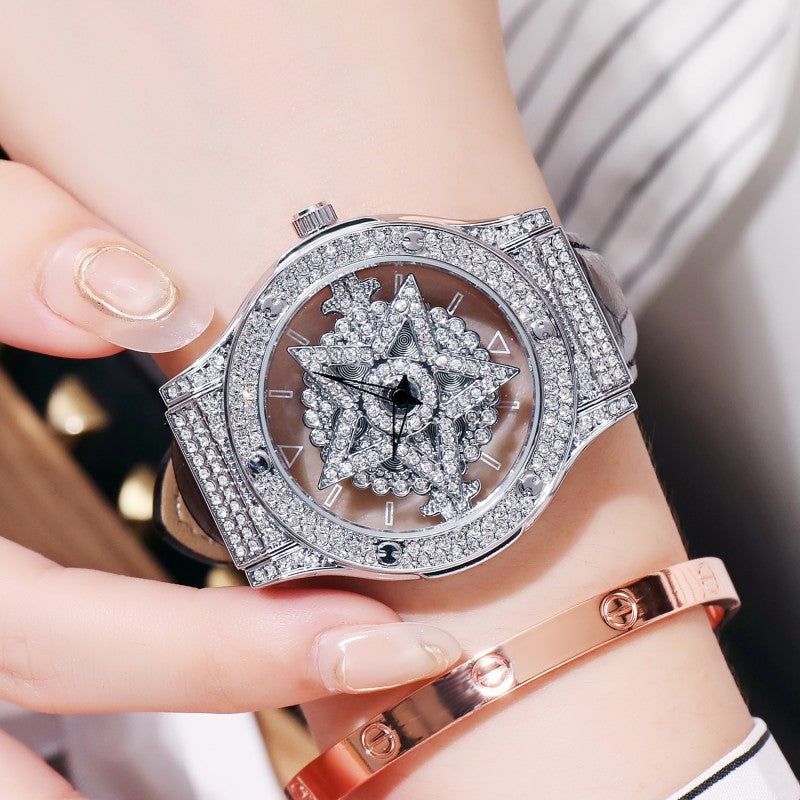 Reloj de cristal - Pentagrama giratorio