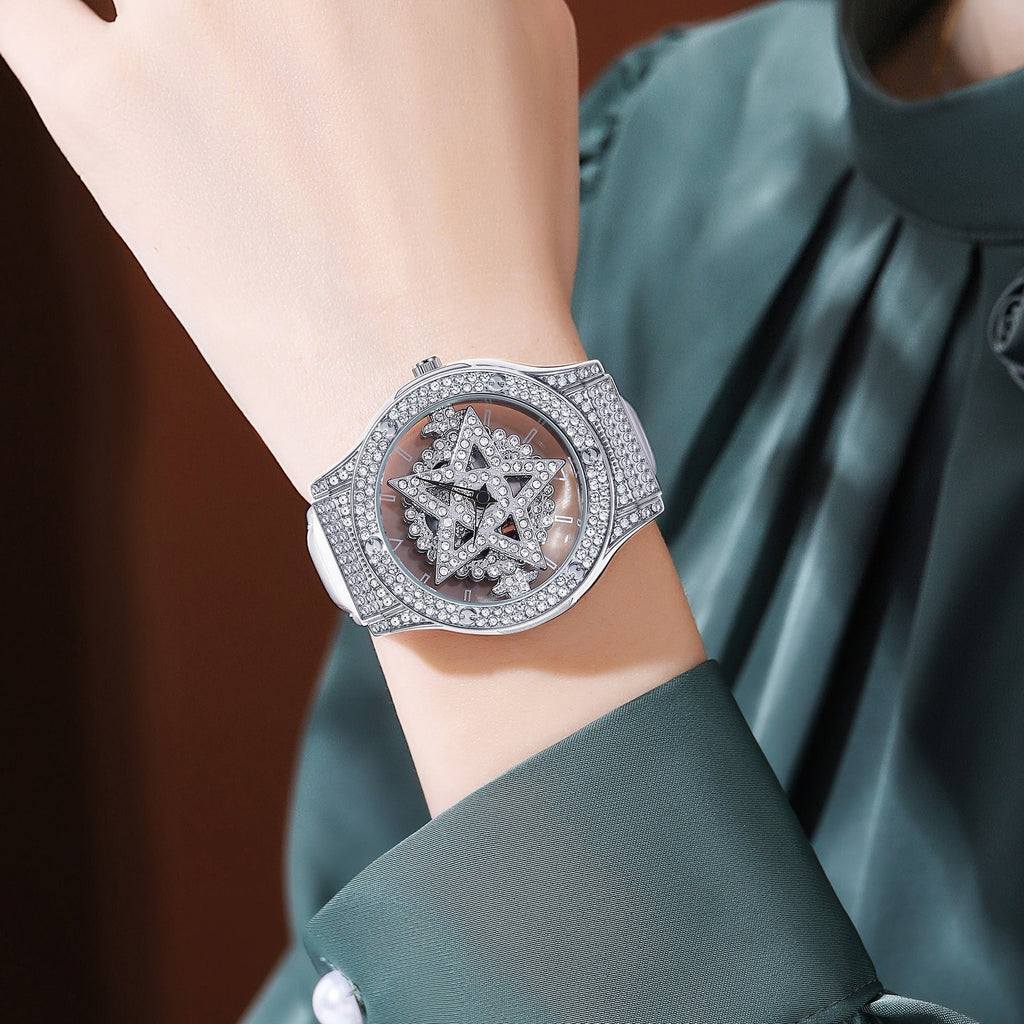 Reloj de cristal - Pentagrama giratorio