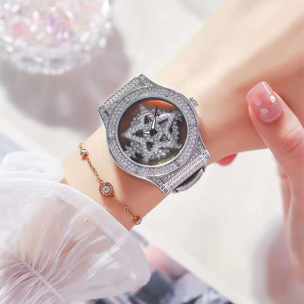 Reloj de cristal - Pentagrama giratorio