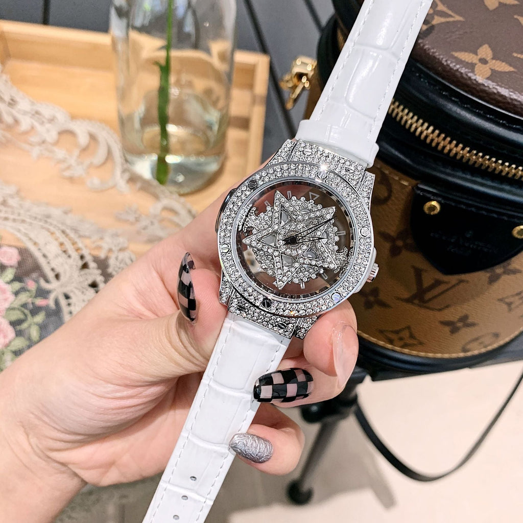 Reloj de cristal - Pentagrama giratorio