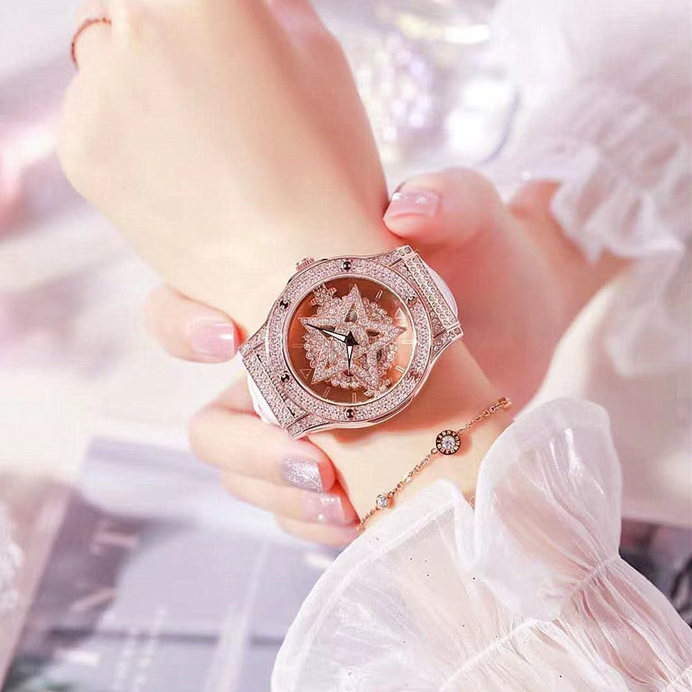 Reloj de cristal - Pentagrama giratorio